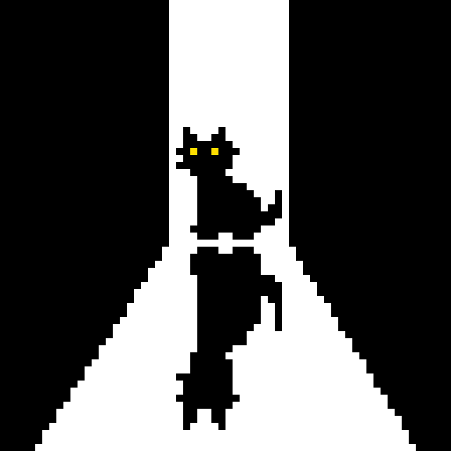 黒猫のドット絵