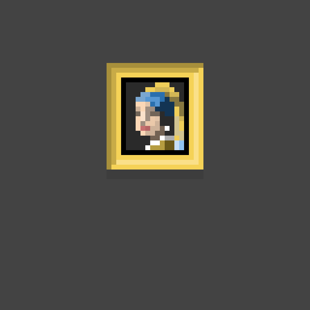 Girl with a pearl earring pixel art