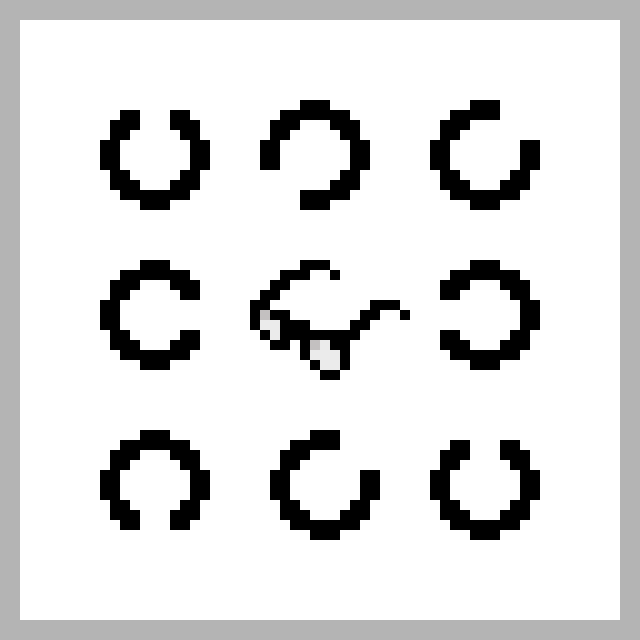 めがねのドット絵