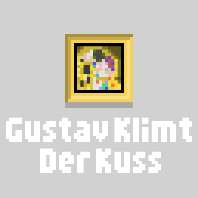 クリムト「接吻」のドット絵