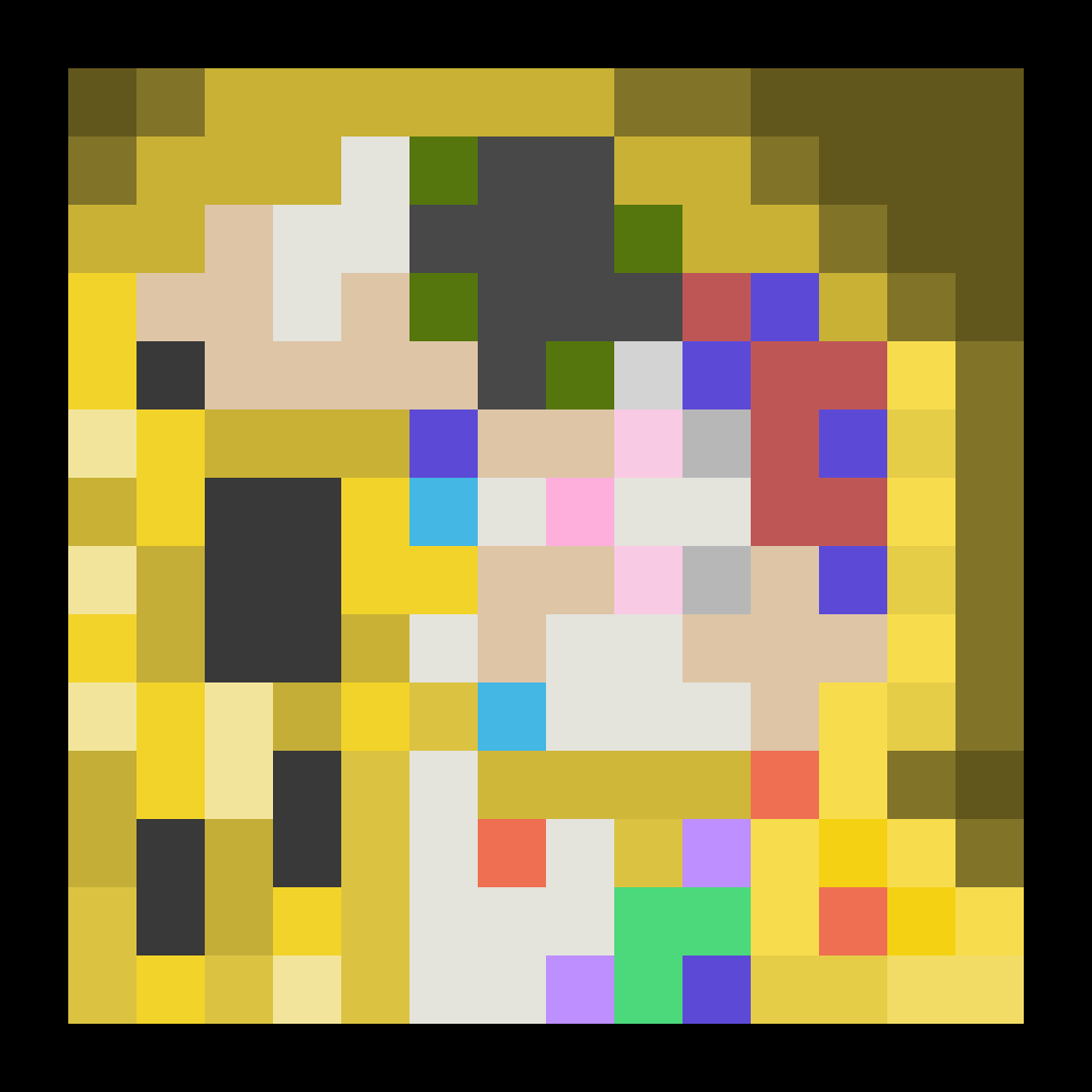 クリムト「接吻」のドット絵