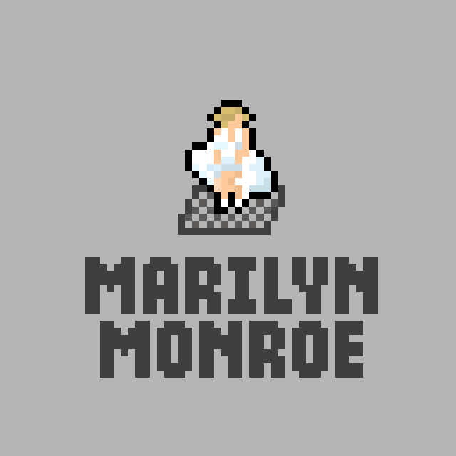 マリリンんモンローのドット絵