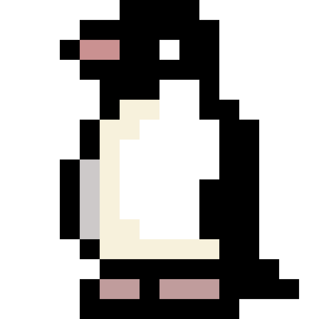 アデリーペンギンのドット絵