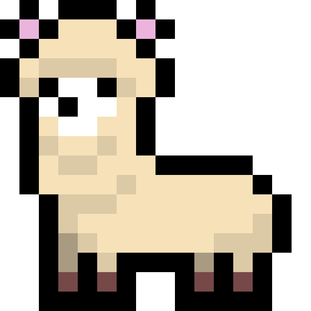 アルパカのドット絵