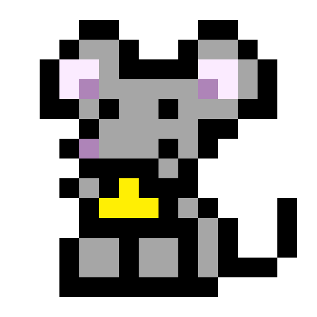 ねずみのドット絵