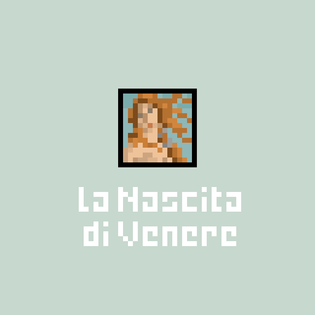 ヴィーナスの誕生のドット絵