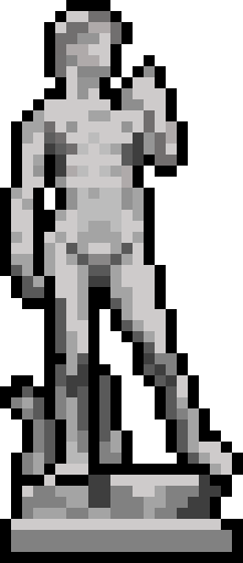 ダビデ像のドット絵