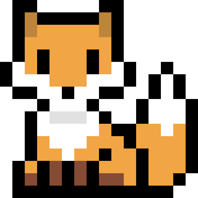 きつねのドット絵